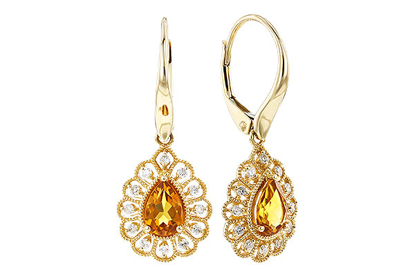 D328-57895: EARR .74 TW CITRINE .90 TGW