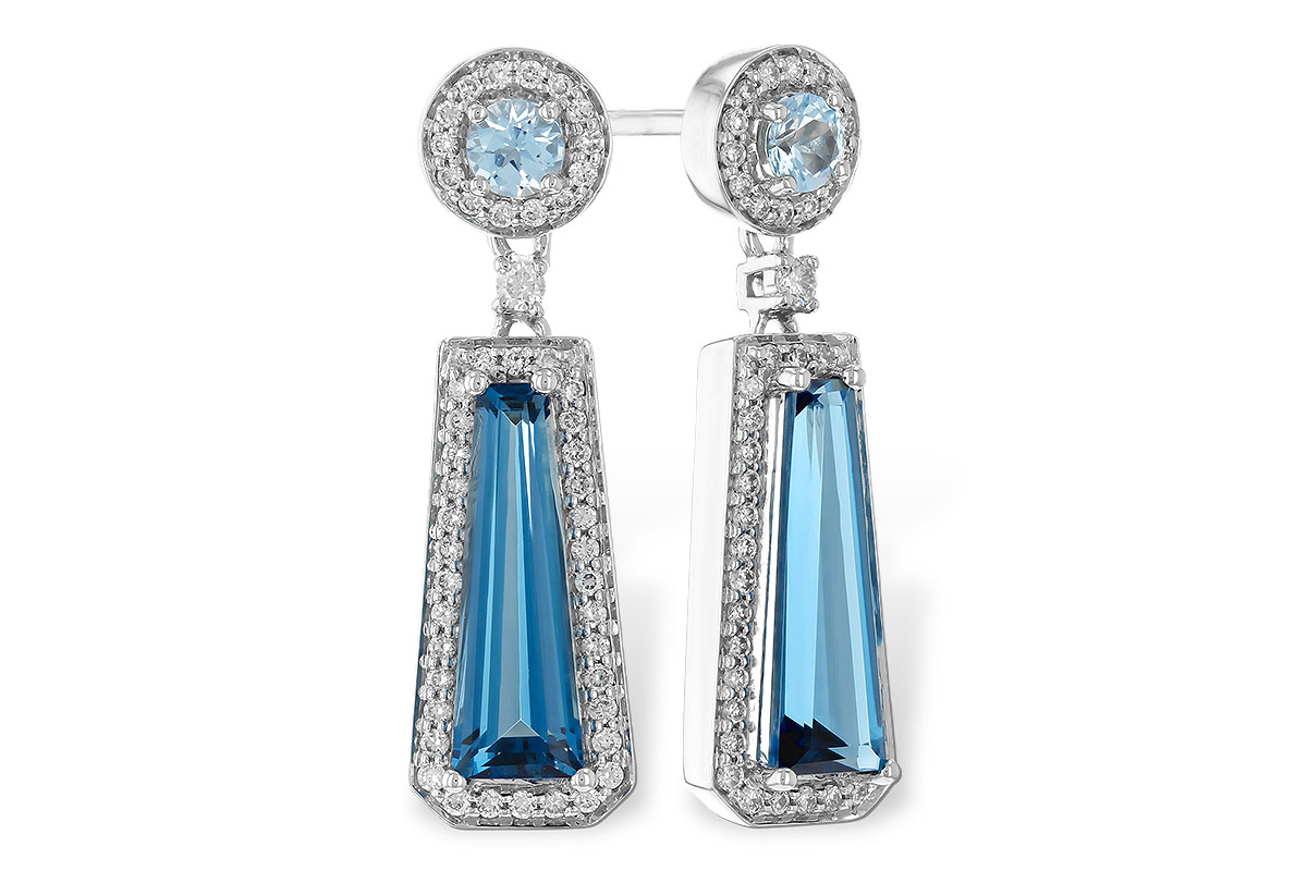 D328-58786: EARR 2.28 TW BLUE TOPAZ 2.54 TGW