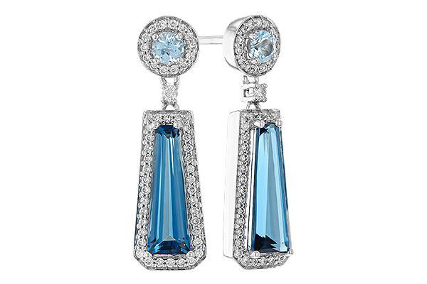D328-58786: EARR 2.28 TW BLUE TOPAZ 2.54 TGW