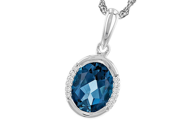 D328-58795: NECK 1.90 TW LONDON BLUE TOPAZ 1.93 TGW (9x7 LBT)