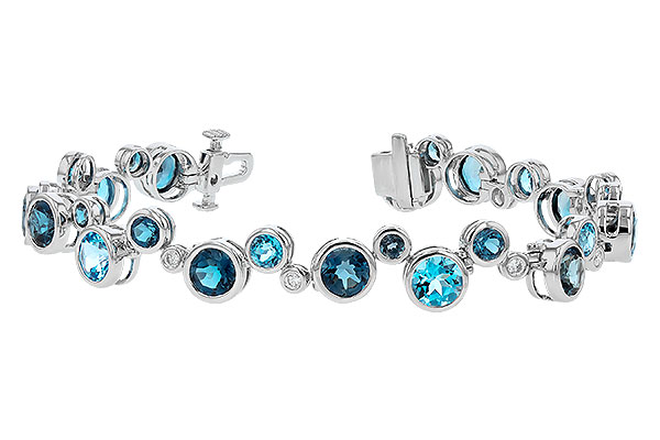 D328-59649: BRACELET 15.65 TW BLUE TOPAZ 15.95 TGW