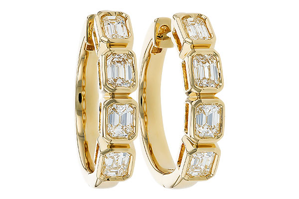 D328-60549: EARRINGS 1.10 TW EMERALD CUTS