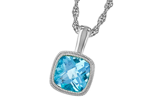 D328-60631: NECKLACE 1.10 CT BLUE TOPAZ