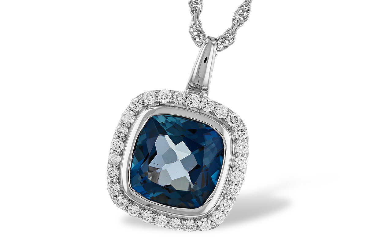 D328-61486: NECK 3.85 LONDON BLUE TOPAZ 4.15 TGW (9MM LBT)