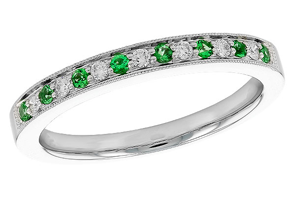 D328-63358: LDS WED RG .07 EMERALD .16 TGW