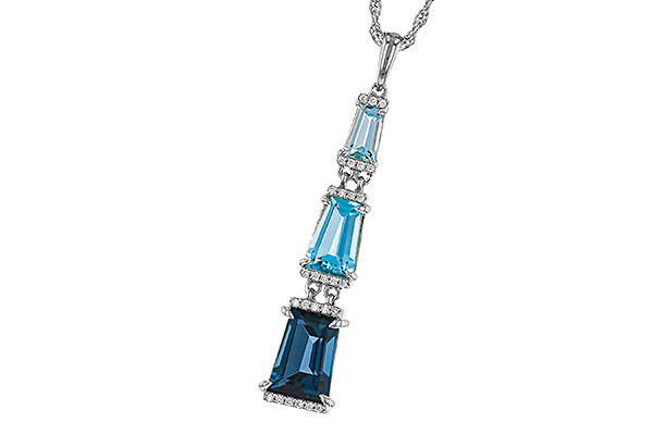 D329-49667: NECKLACE 2.60 TW BLUE TOPAZ 2.65 TGW
