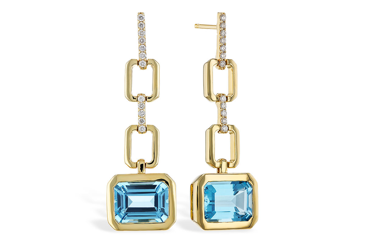 D329-50558: EARRINGS 3.20 BLUE TOPAZ 3.32 TGW (8x6MM BT)