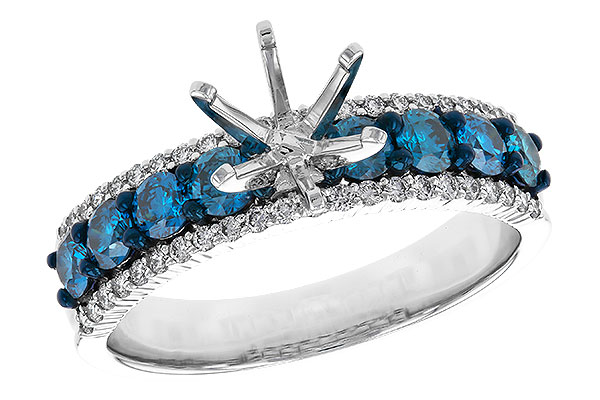 D329-50604: LDS SEMI DIA RG .72 BLUE DIAS .92 TW