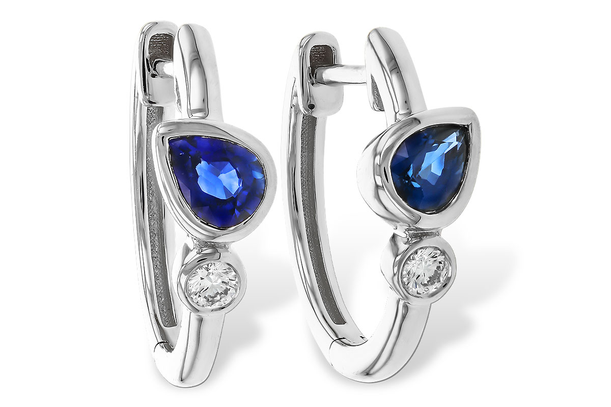 D329-50631: EARRINGS .51 SAPPHIRE .57 TGW