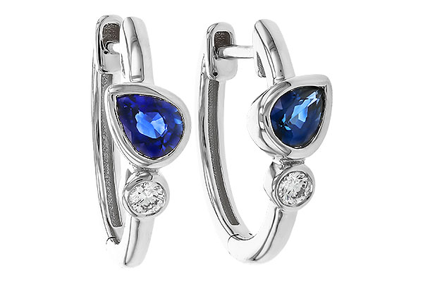 D329-50631: EARRINGS .51 SAPPHIRE .57 TGW