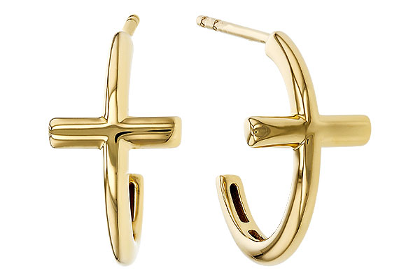 D329-53286: GOLD EARRINGS (14MM)