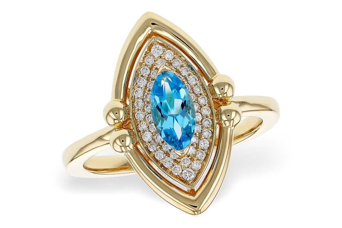D329-54204: LDS RG .54 BLUE TOPAZ .70 TGW (8x4MM BT)