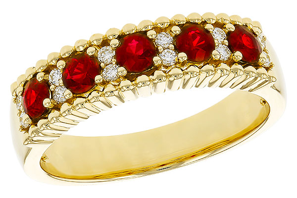 D329-54249: LDS WED RG .60 TW RUBY .72 TGW