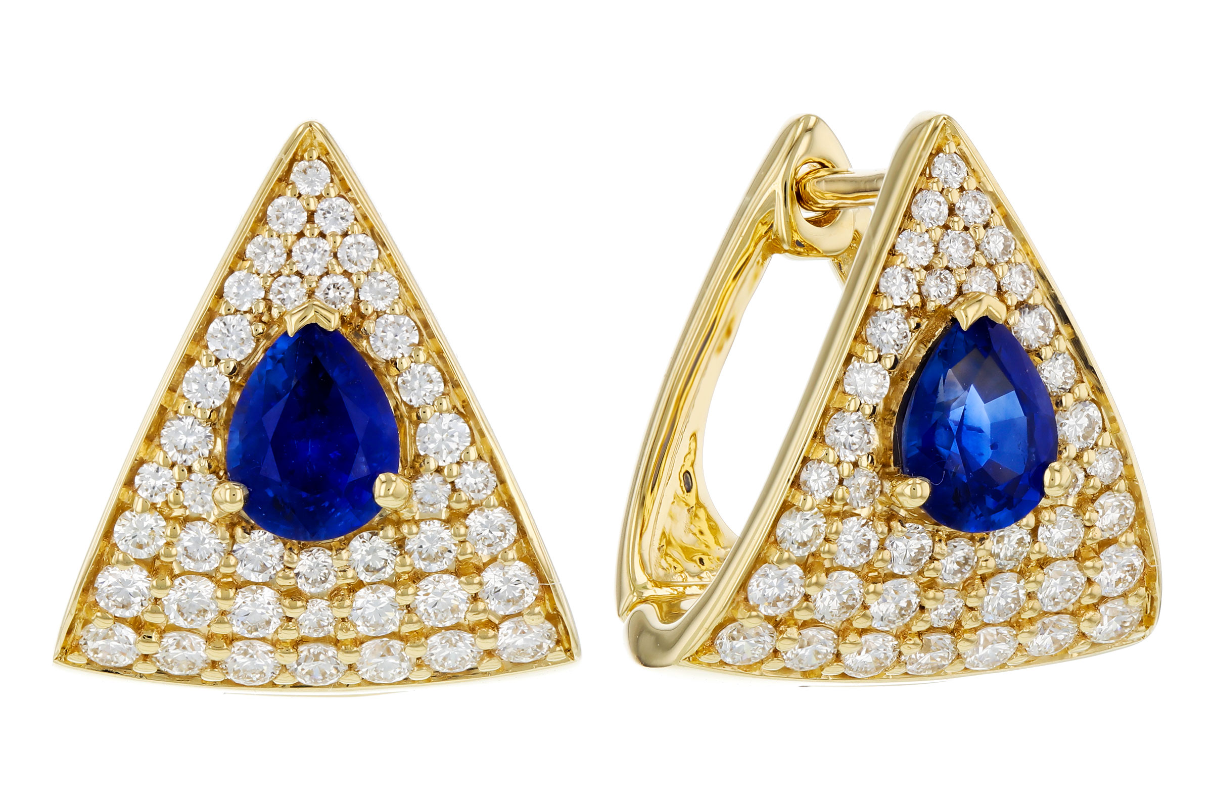 D330-38795: EARRINGS .65 TW SAPPHIRE 1.20 TGW (5x4MM SA)