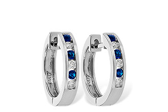 E055-85095: EARRINGS .16 SAPP .26 TGW