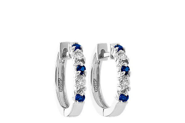 E055-85113: EARRINGS .17 SAPP .26 TGW