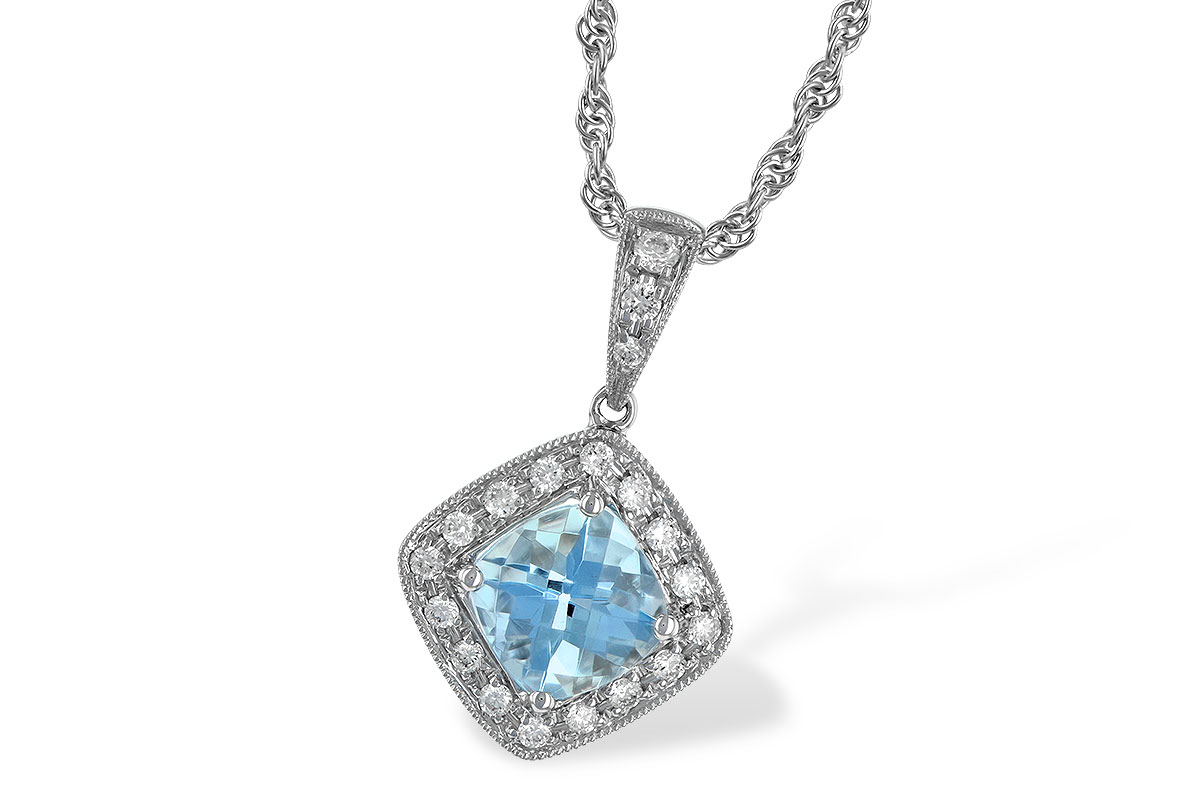 E061-27849: NECKLACE .80 AQUA .93 TGW