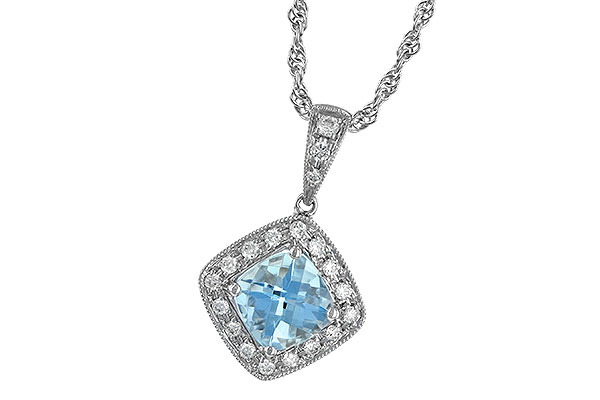 E061-27849: NECKLACE .80 AQUA .93 TGW