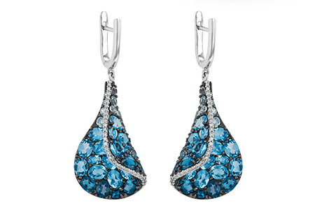 E242-23295: EARR 6.86 BLUE TOPAZ 7.05 TGW
