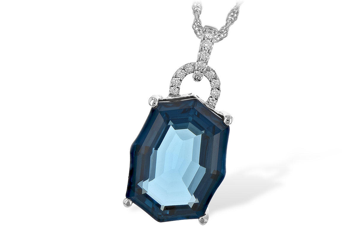 E244-08813: NECK 11.75 LONDON BLUE TOPAZ 11.85 TGW