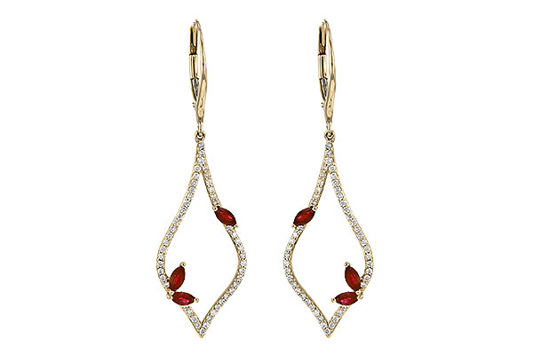 E244-91504: EARR .60 RUBY .95 TGW