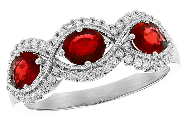 E327-67876: LDS WED RG 1.10 TW RUBY 1.35 TGW (6x4MM RUBY)