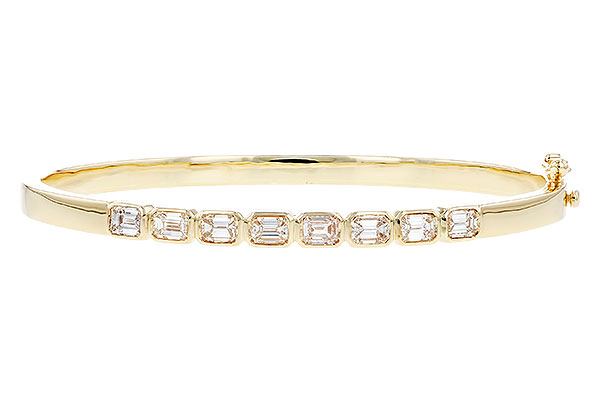 E328-57867: BANGLE 2.00 TW EMERALD CUTS