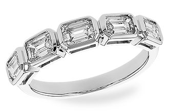 E328-59722: LDS DIA WED RG 1.20 TW EMERALD CUTS