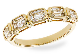 E328-59722: LDS DIA WED RG 1.20 TW EMERALD CUTS