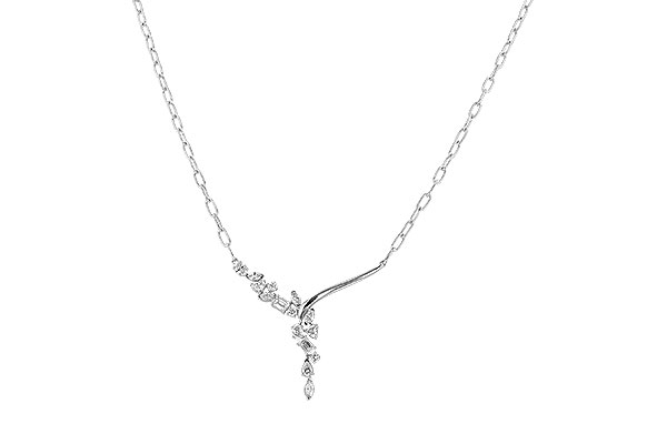 E328-61495: NECKLACE 1.22 TW FANCY CUT DIAMONDS (18")