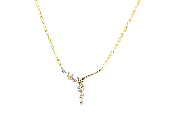 E328-61495: NECKLACE 1.22 TW FANCY CUT DIAMONDS (18")