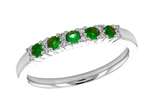E328-62431: LDS WED RG .20 EMERALD .27 TGW
