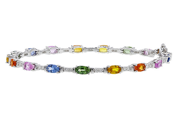 E329-47895: BRACELET 4.76 MULTI-COLOR SAPPH 5.08 TGW (7")
