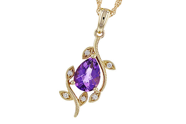 E329-48776: NECKLACE .88 AMETHYST .93 TGW (8x6MM AMY)