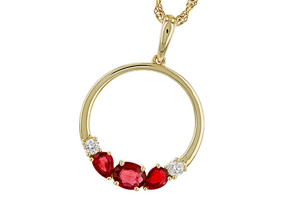 E329-49704: NECKLACE .79 RUBY .89 TGW