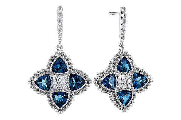 E329-50558: EARRINGS 1.73 LONDON BLUE TOPAZ 1.82 TGW