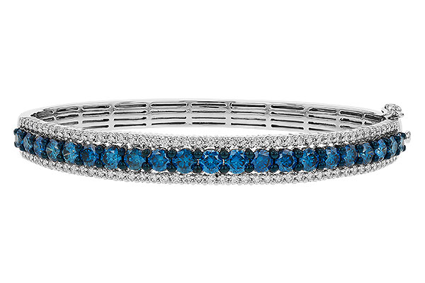 E329-50604: BANGLE 4.05 BLUE DIAS 5.50 TW