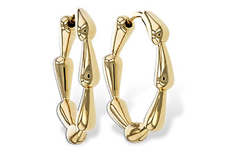 E329-51504: GOLD EARRINGS (21MM)