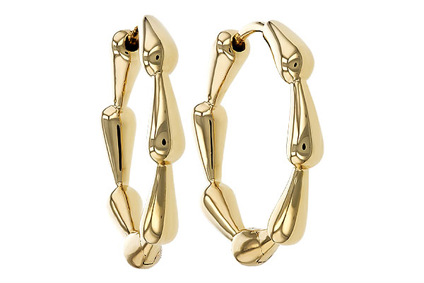 E329-51504: GOLD EARRINGS (21MM)