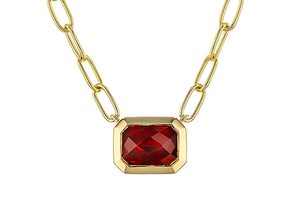 E329-51522: NECKLACE 1.45 GARNET (18")
