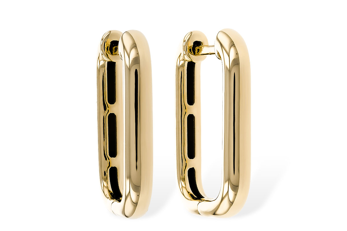 E329-51540: GOLD EARRINGS (18MM)