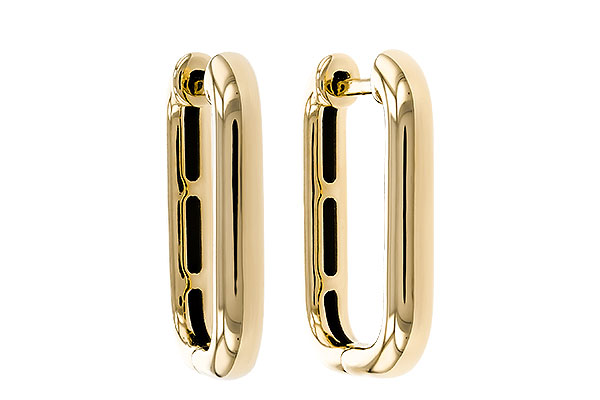E329-51540: GOLD EARRINGS (18MM)