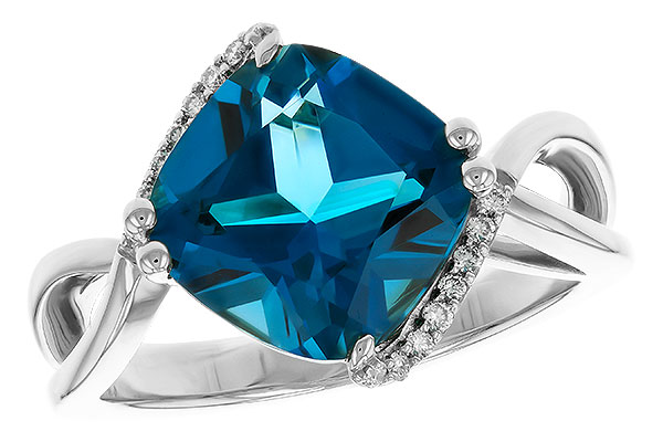 E329-52413: LDS RG 4.42 LONDON BLUE TOPAZ 4.50 TGW (10MM LBT)
