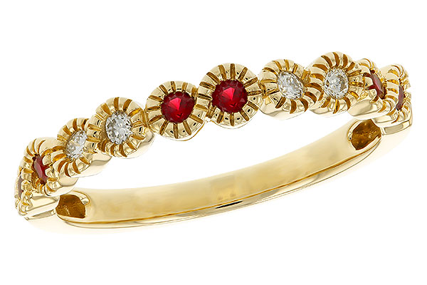E329-52431: LDS WED RG .16 TW RUBY .25 TGW