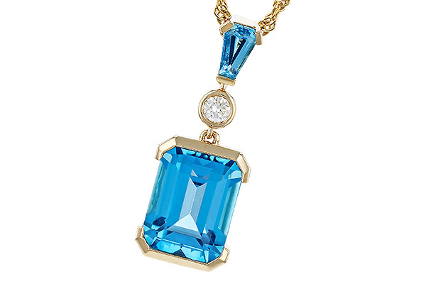 E329-53313: NECKLACE 3.05 BLUE TOPAZ TW 3.10 TGW