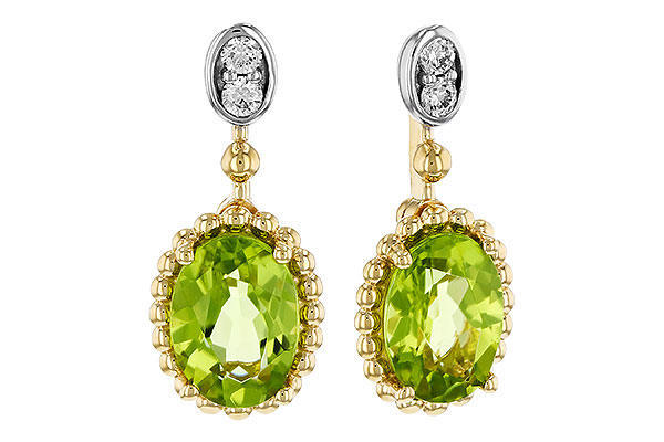 E329-53340: EARR 1.36 TW PERIDOT 1.42 TGW (7x5MM OV)