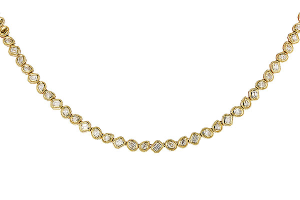 E329-53349: NECKLACE 2.25 TW FANCY CUT DIAS (17.25")