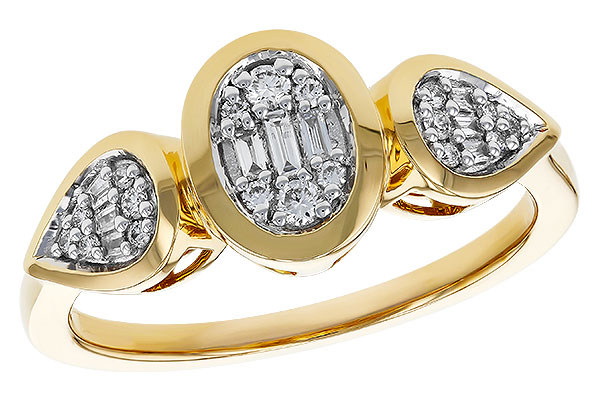 E329-54249: LDS DIA RG .07 TW BAGUETTE .17 TW