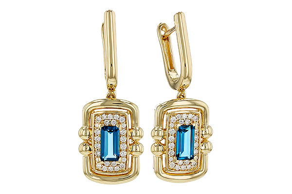 E330-36958: EARR .82 TW LONDON BLUE TOPAZ 1.00 TGW (6x3MM LBT)