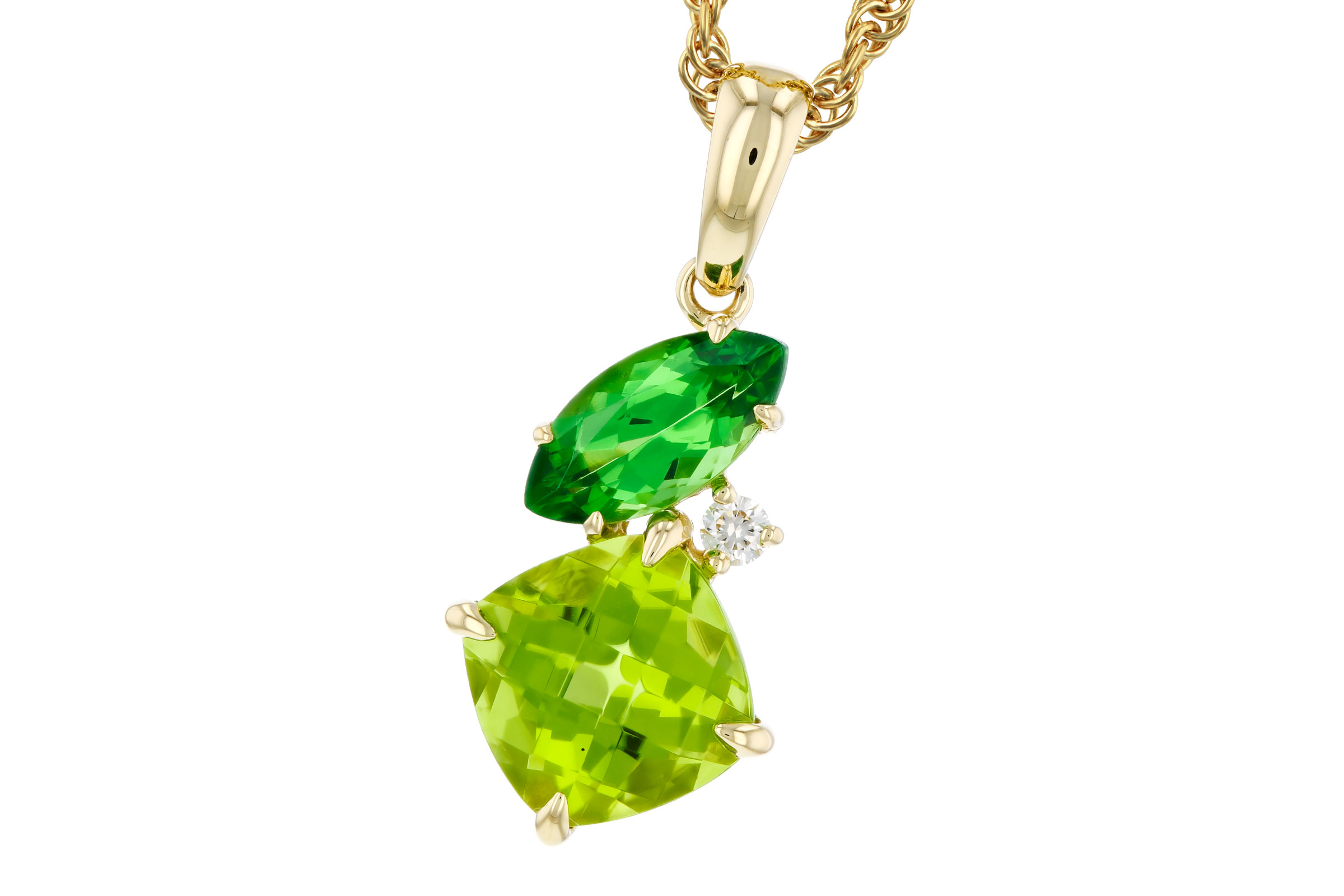 E330-39658: NECKLACE 1.97 TW SEMI-PREC (PER,TSAV) 2.00 TGW